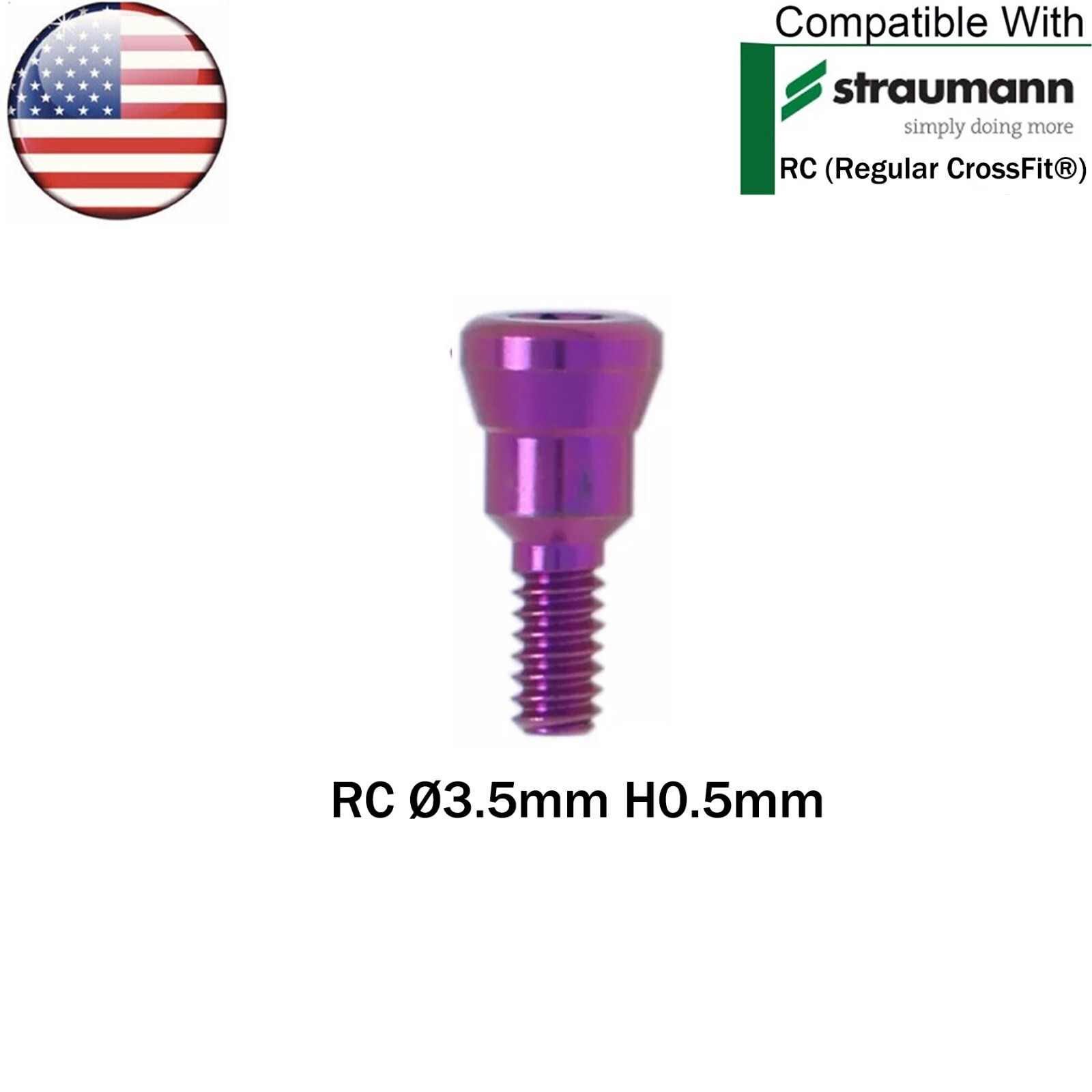 US Dental NC/RC Healing Abutment Closure Caps Mini Regular Fit Straumann ITI BLT