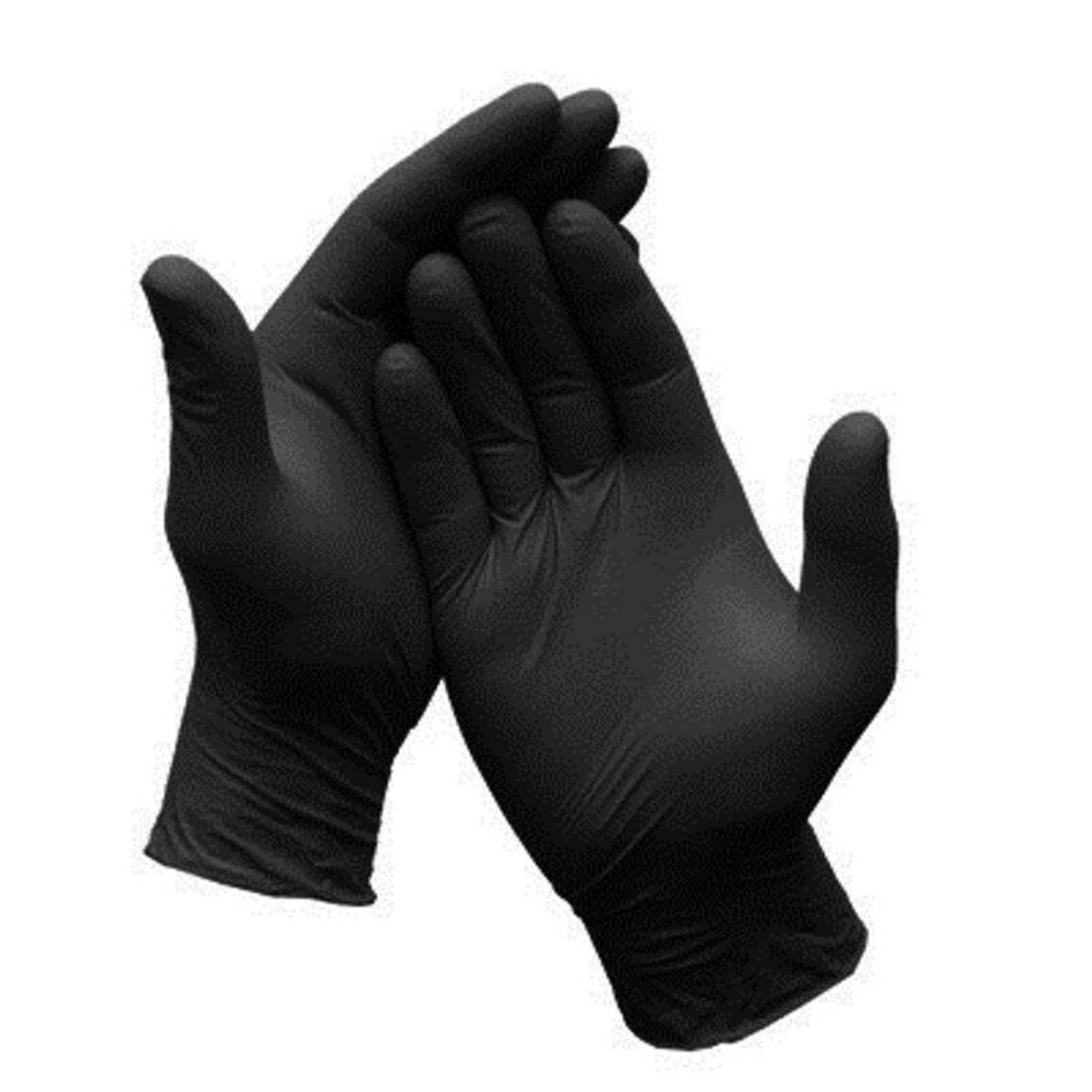 Black Nitrile Gloves X Large Mamba Powder Free Exam Industrial Disposable