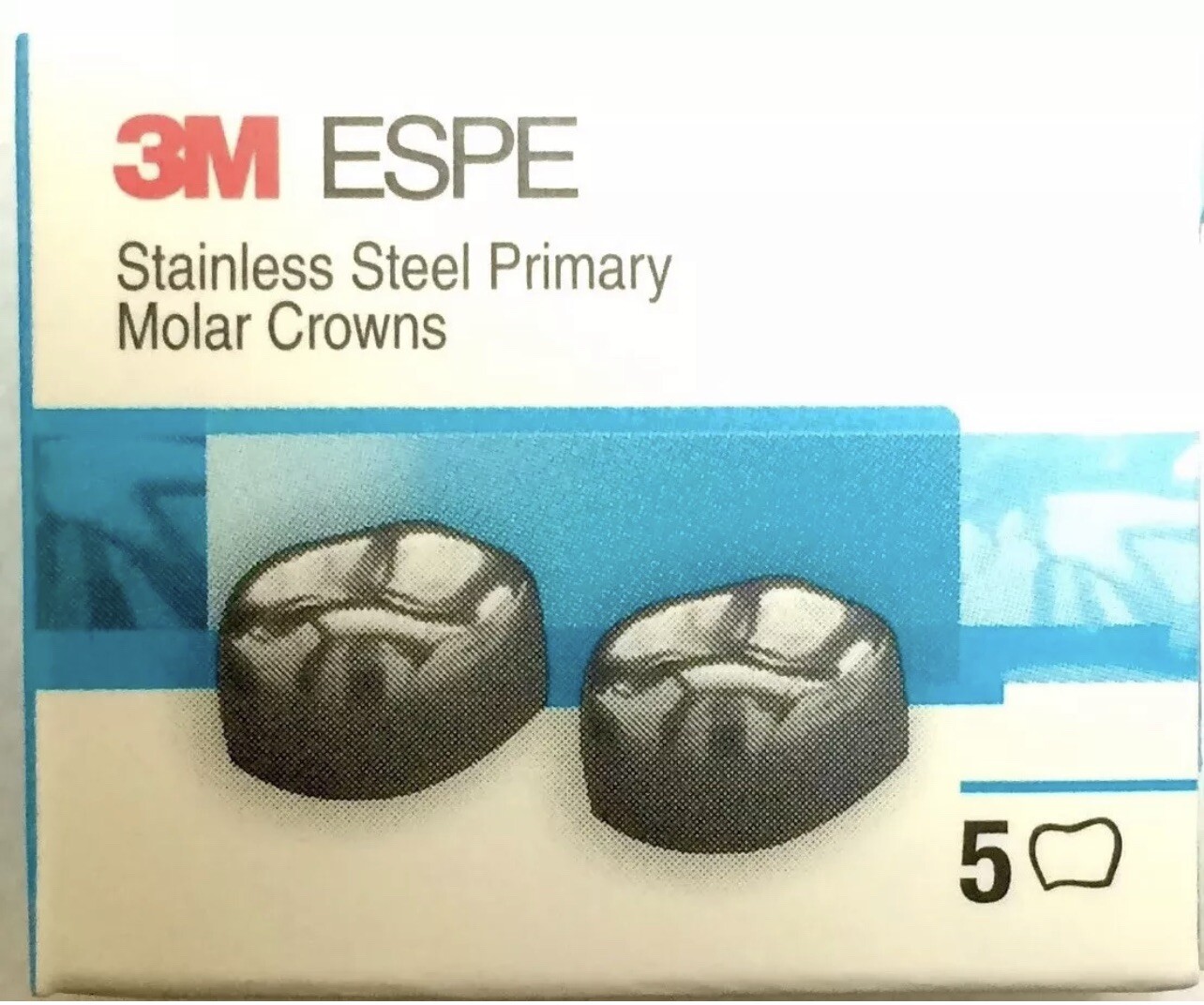 3M ESPE DUL2 Upper Left 1st Primary Molar Stainless Steel Crown Form 5/BX