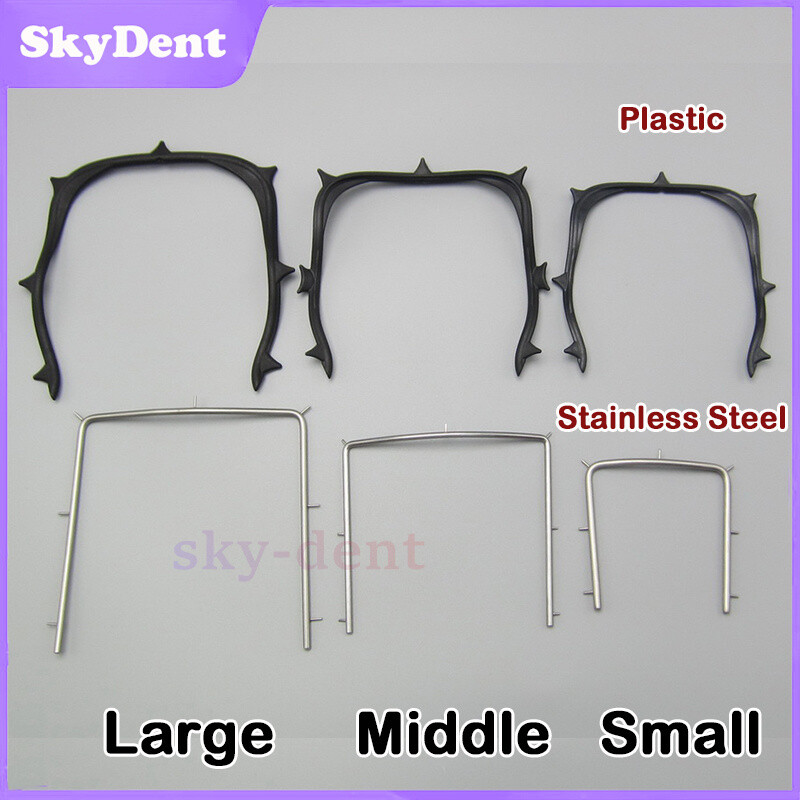 Dental Rubber Dam Frame L/M/S Endodontic U Type Surgical S.S/Plastic Instruments