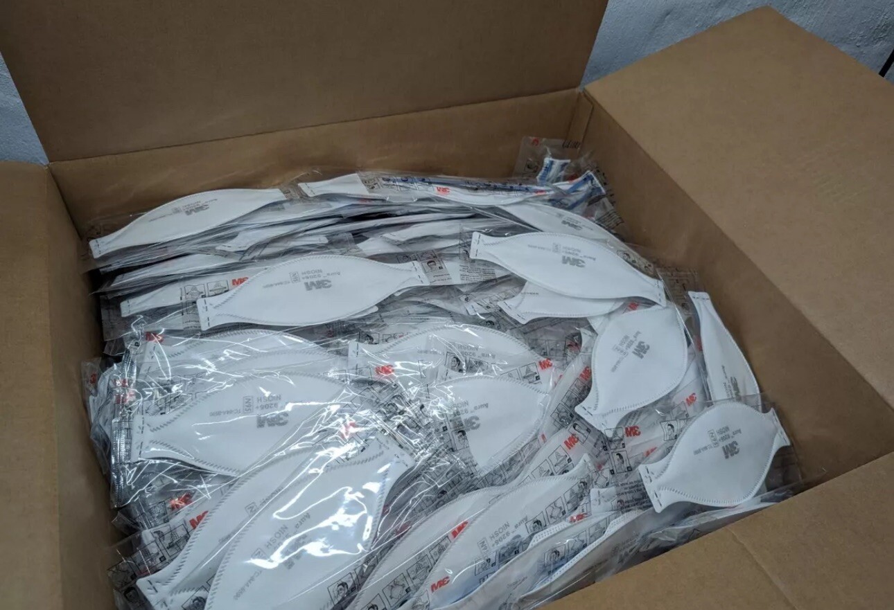 Case of 440 3M Aura 9205+ N95 NIOSH Approved Particulate Respirator Masks