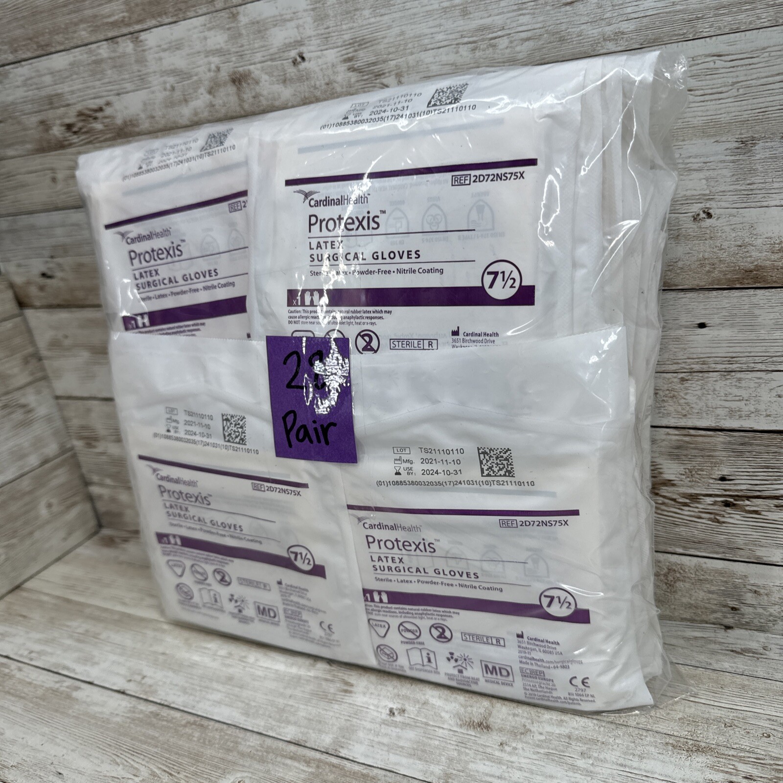 Cardinal Health Protexis Latex Surgical Gloves, *28 Pair* Size: 7.5 *See Date*