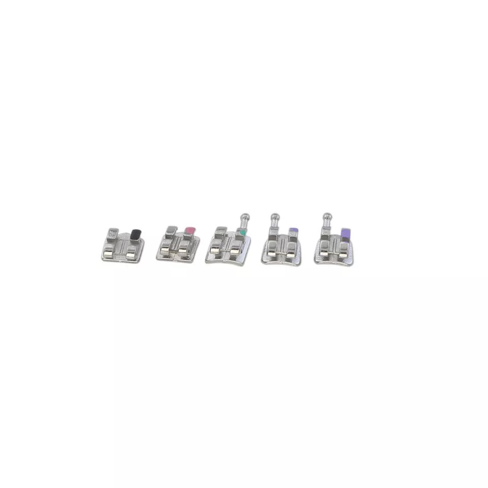 Dental Orthodontic Mini Brackets Metal Braces MIM ROTH MBT 018 022 345 Hooks