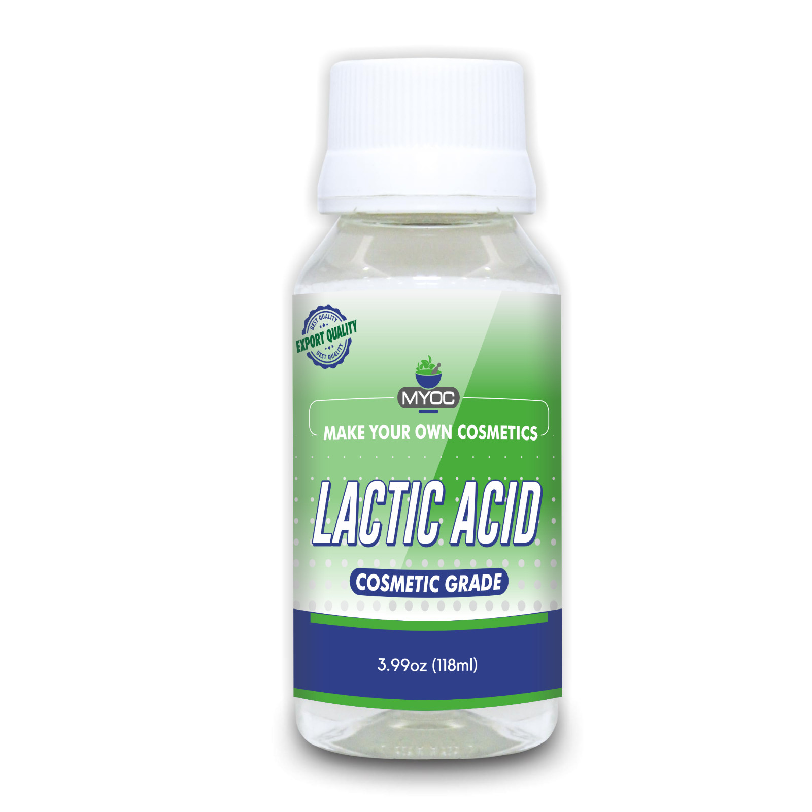 Lactic Acid Cosmetic Grade Solution for DIY Skincare &Beauty Formulation 118ml.